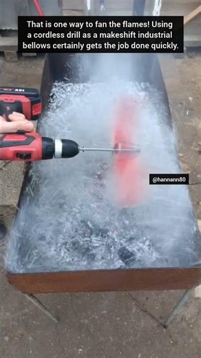 Drill-powered BBQ hack.Giving a whole new meaning to "power grilling."#like #follow #subscribe
