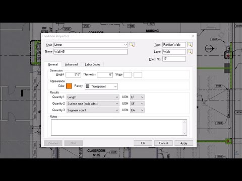 On-Screen Takeoff - Linear Conditions