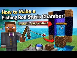 How to Make a Fishing Rod Stasis Chamber in Minecraft (Instant Teleportation Tutorial!)