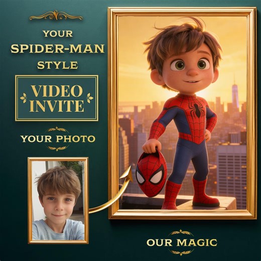 Spider-man Birthday Video Invitation | Personalized Digital Party Invite for Boys - Etsy