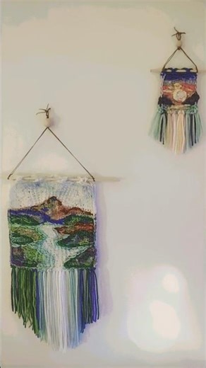 Crochet Landscape Tapestries #tapestrycrochet #crochetdesign #crochetartist