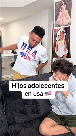 Hijos adolescentes en usa 🇺🇸 #couplecomedy #humorlatino #usalife #comedia #comedy