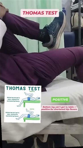 Thomas Test l Hip Flexor Tightness Assessment l Iliopsoas tightness Rectus femoris tightness