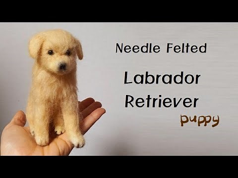 Labrador Retriever – Needle felted dog | Needle felting tutorial | ASMR