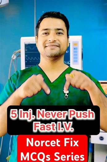 5 Injections Never Push IV | Important Drug Safety for NORCET Nursing Officer Exam 2026 💉🚫