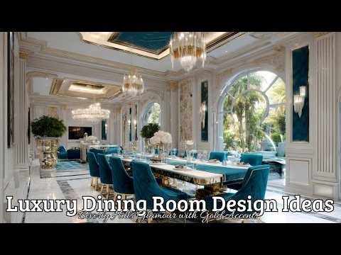 Luxury Dining Room Design Ideas 🏛️ | Beverly Hills Glamour with Gold Accents