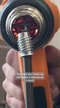 This is the best way to install threaded inserts in epoxy. #woodworking #epoxy #tools #tooltip