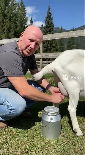 Learn how to hold the udder #goatmilkingvideo