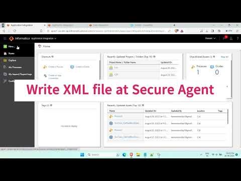 Write XML file to Secure Agent location: #Informatica #IICS #CAI