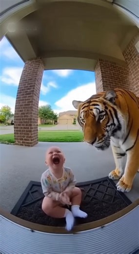 Baby Laughing in tigers face 🐯🐯 #tiger #wildlife #fblifestyle | Artisan Alley