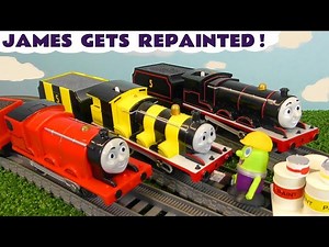 James gets Repainted in this fun Toy Train Story - Videos For Kids