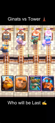 Giants vs Princess tower #clashroyale #shorts