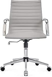 Chair, Desk Computer Chair ，with Armrests ，Ergonomic Office Chair for Home and Office, 17.32 x 22.83 x 35.43 inches, Multiple Colors (Grey)
