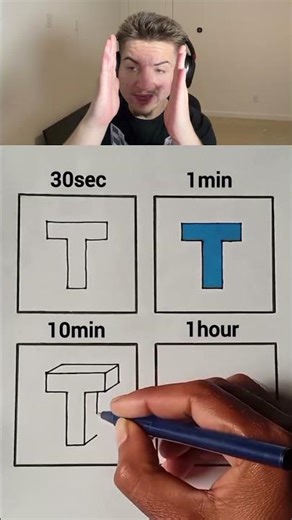 How To Draw Letter T 😳