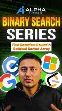 [DAY-29/365] DSA problem solving series| Rotation count in rotated sorted array| #dsa #interview