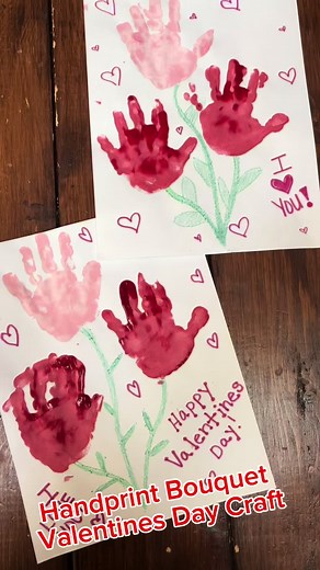 Handprint Flower Bouquet: Simple Valentine's Day Craft