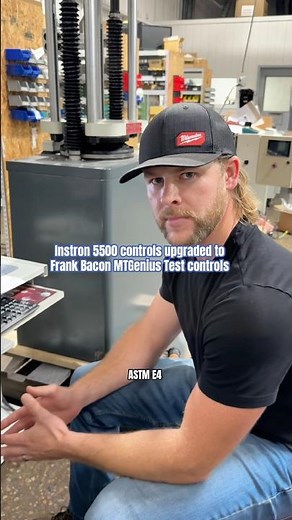 Instron Satec upgraded to new test controls and calibrated to ASTM E4