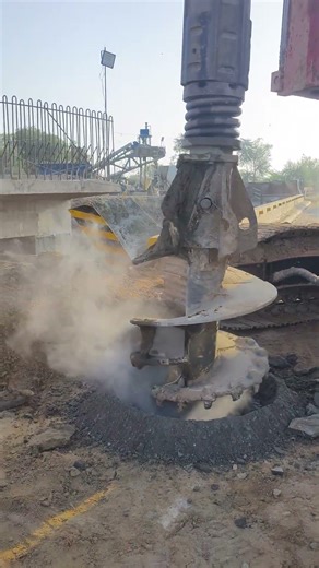 Powerful Ground Drilling by Piling Machine | Bore Piling Work Live at Site#shorts #pradeepdrillzone