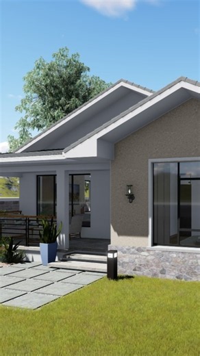 Simple and Cozy 3 Bedroom House Design with floor plan