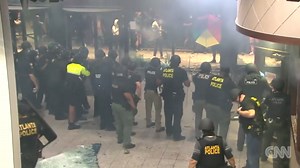 Object explodes during protest at CNN Center