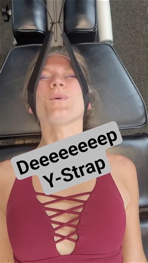 Despite her first rib removed still gets DEEP y-strap relief! #ystrapnashville #crunchy #neckpain