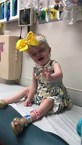 One of Beth’s nurses at school has taught her the “princess wave” 😍 👸 😂 I felt proud of myself today. The very second I was signing Beth in for her Pulmonology appointment I over heard a child very loudly turn to his mom and say “Look at that girl. She is so scary” It was so loud that I knew everyone else in the waiting area had overheard. I simply looked at the child, gave the mom a smile and went on. I finished signing Beth’s name, swapped my parking ticket, paid the co pay and sat down. Wi