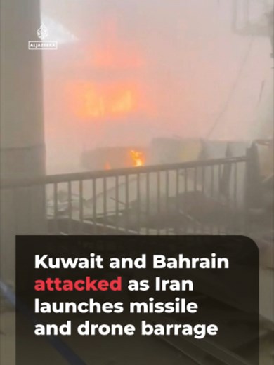#Kuwait and #Bahrain have condemned an Iranian missile and drone attack, which Tehran says targeted US military facilities in the Gulf. . A strike hit Kuwait’s airport, causing at least one death, dozens of injuries and flight suspensions. . Tehran says the strikes are retaliation for US attacks on Iran.