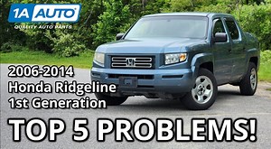 Here are the top 5 problems for the 1st generation Honda Ridgeline, which you can find as model years 2006-2014! Brian points out five of the most common problems we found based on mechanic reports and manufacturer information and he gives you tips for locating and solving these problems yourself! If you need parts for your Ridgeline or other vehicle, make sure to enter your vehicle details at 1AAuto.com to find whatever you need! | 1A Auto Parts