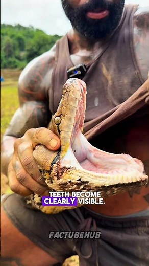 Unbelievable python bite facts 🐍🦷 #shorts #wildlife