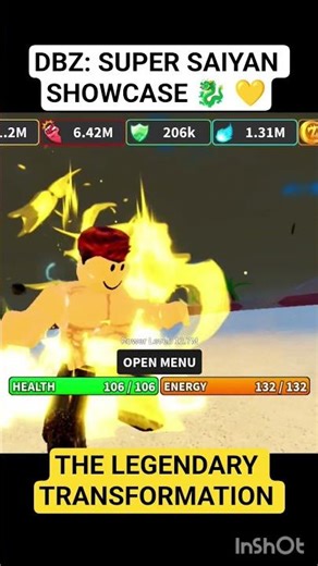 DBZ: SUPER SAIYAN SHOWCASE. 🐲 💛 #roblox