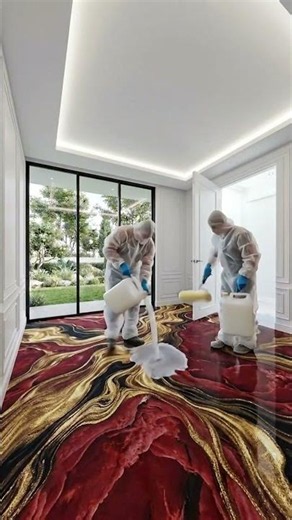 Satisfying $10,000 Epoxy luxe floor Pour! 😱 #shorts #epoxyresin