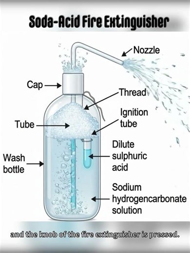 Soda-Acid Fire Extinguisher #chemistry #scienceshorts #sulphuricacid #sodiumbicarbonate