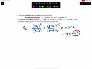 How to calculate Qc and then compare it to Kc to predict which direction a reaction will proceed
