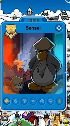 Meeting SENSEI at CLUB PENGUIN 😱 #clubpenguin #videogames #games #ninja
