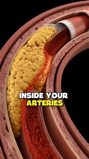 What is Happening to Your Heart | How Cholesterol Blocks Blood Flow #shorts