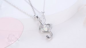 Watch music note necklace musicjewelry music necklace opal necklac on Amazon Live
