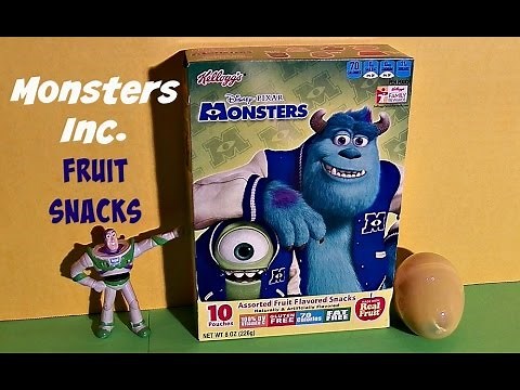 Disney Pixar Monsters Inc. Fruits Snacks with a Surprise Egg & Buzz Lightyear