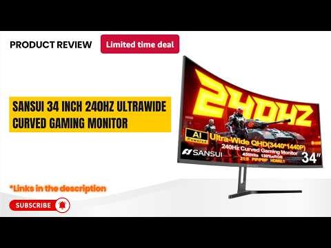 SANSUI 34” 240Hz Ultrawide Gaming Monitor Review (3440x1440) 🔥 1ms Curved 1500R HDR400