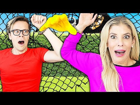 24 hours Trapped and Handcuffed with Matt inside Backyard! (Battle Royale w/ Hackers)
