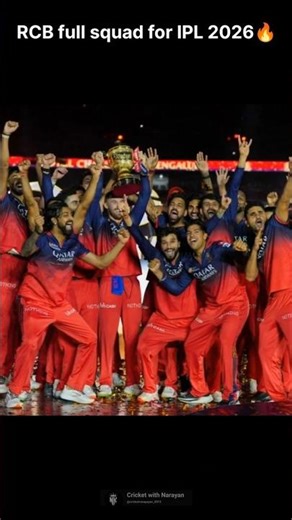 RCB full squad for IPL 2026 🔥😱 #cricket #rcb #ipl2026