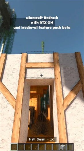 Minecraft BEDROCK - Medieval texture pack with RTX ON