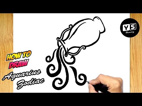 How to draw Aquarius Zodiac