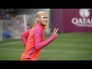 FC Barcelona training session: Neymar Jr. back at training