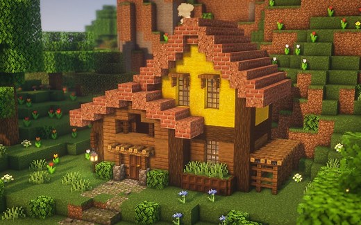 【建筑教程】带你建造一个花海农舍！