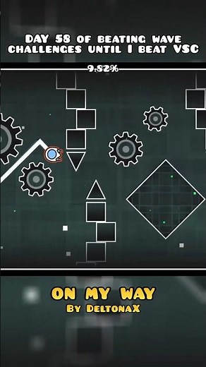 DAY 58 (32 attempts) #youtubeshorts #gdshorts #gd #geometrydash #wave #vsc #gaming #gdchallenge