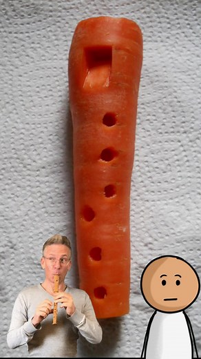 2.2K views · 15 reactions | How to Make a Carrot Flute (This Viral Video Shows You How!) #jamesprashanth | Amazing Stories | Facebook