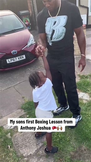 My Son’s First Boxing Lesson with Anthony Joshua 🥊 — Every champion starts somewhere
