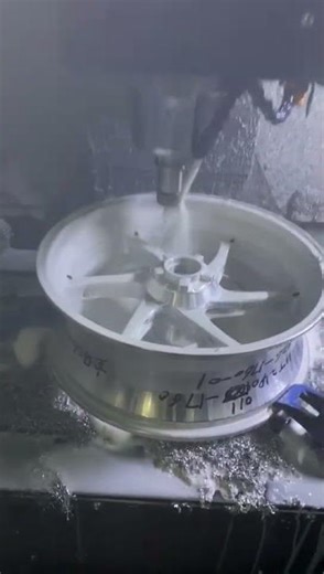 Forged Motorcycle Wheel CNC Machining | Precision Milling Process in Workshop#motorcycle