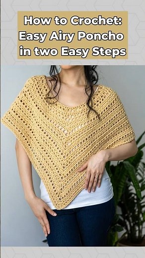 This Crochet Poncho Is So Simple #crochetforbeginners #tutorial