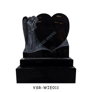 [Hot Item] Elegant Beautiful Angel Headstones Heart Shaped Granite Gravestone